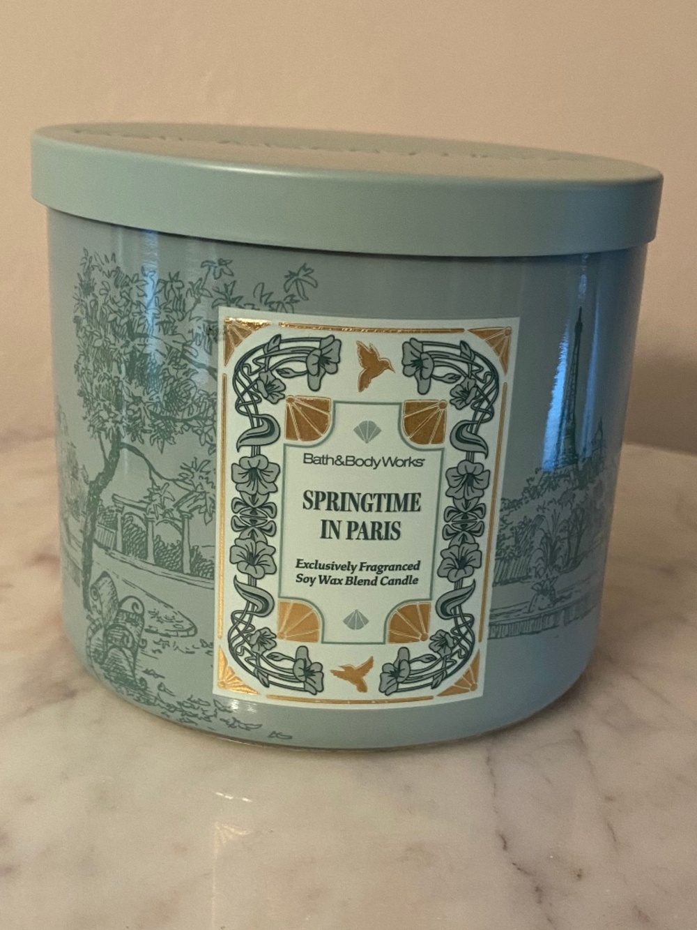 NWT Bath and Body Works Springtime in Paris 3 wick candle